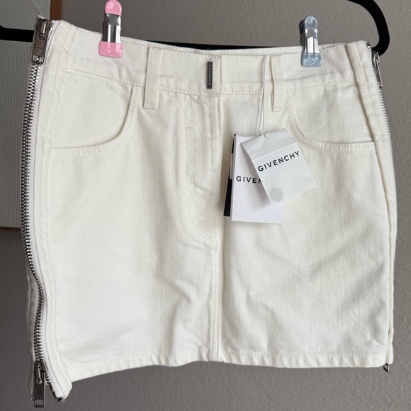 Givenchy Cream Denim Skirt - Picture 1 of 7